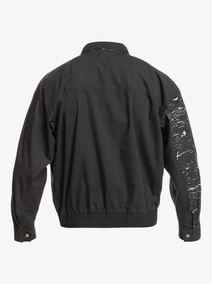 Men Quiksilver Jackets Quiksilver X Stranger Things Upside Down Jacket Black Men Quiksilver Jackets Quiksilver X Stranger Things Upside Down Jacket Black