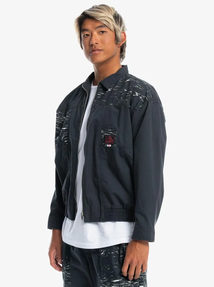 Men Quiksilver Jackets Quiksilver X Stranger Things Upside Down Jacket Black Men Quiksilver Jackets Quiksilver X Stranger Things Upside Down Jacket Black