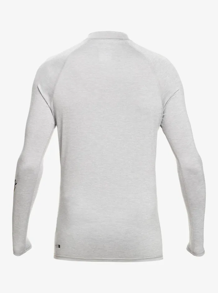 Men Quiksilver Rashguards All Time Long Sleeve UPF 50 Rashguard Sleet Heather Men Quiksilver Rashguards All Time Long Sleeve UPF 50 Rashguard Sleet Heather