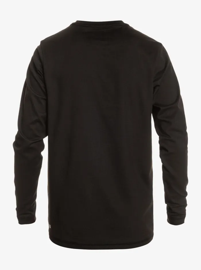 Men Quiksilver Rashguards Solid Streak Long Sleeve UPF 50 Surf Tee Black Men Quiksilver Rashguards Solid Streak Long Sleeve UPF 50 Surf Tee Black