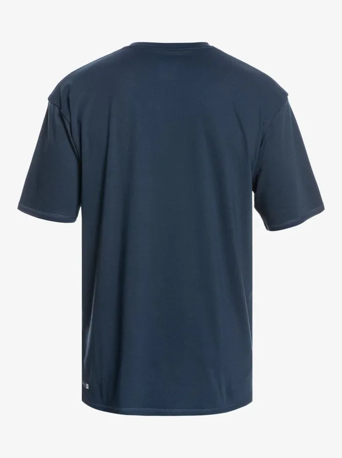 Men Quiksilver Rashguards Solid Streak Short Sleeve UPF 50 Surf TShirt Navy Blazer Men Quiksilver Rashguards Solid Streak Short Sleeve UPF 50 Surf TShirt Navy Blazer