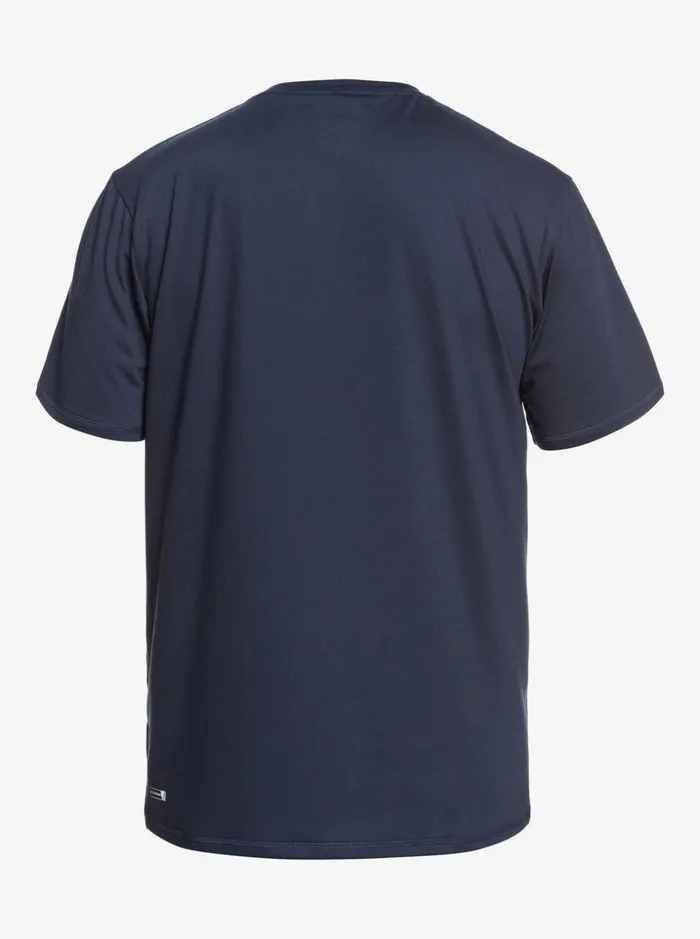 Men Quiksilver Rashguards Solid Streak Short Sleeve UPF 50 Surf TShirt Navy Blazer Men Quiksilver Rashguards Solid Streak Short Sleeve UPF 50 Surf TShirt Navy Blazer
