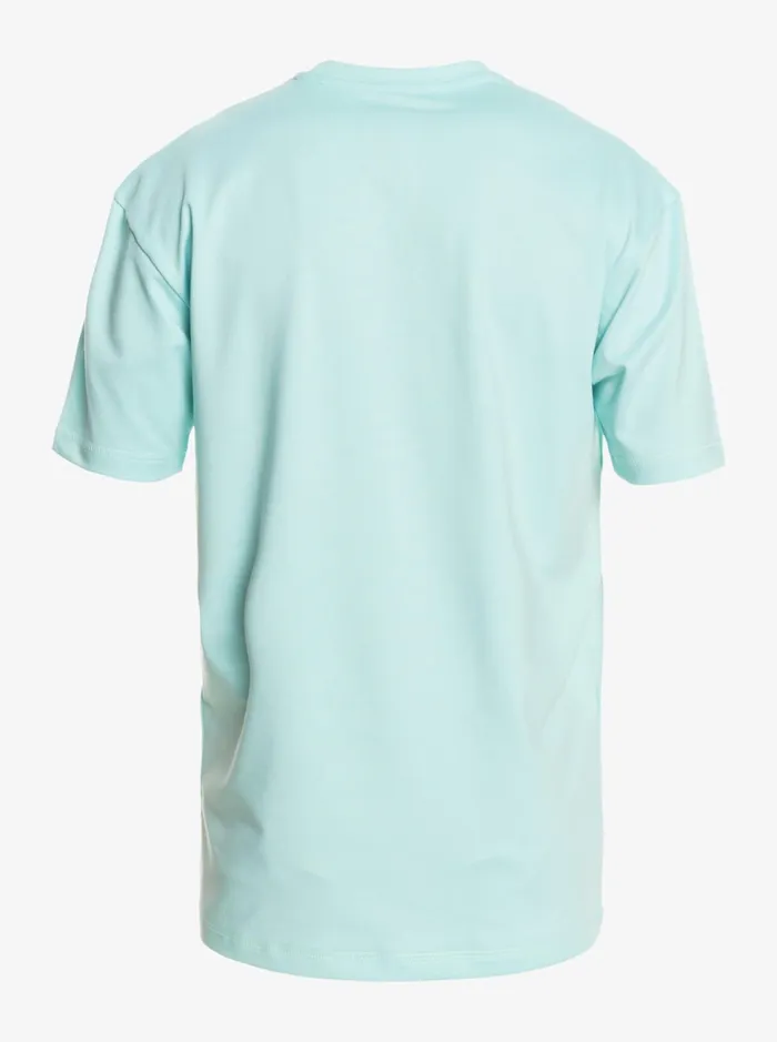 Men Quiksilver Rashguards Solid Streak Short Sleeve UPF 50 Surf Tee Angel Blue Men Quiksilver Rashguards Solid Streak Short Sleeve UPF 50 Surf Tee Angel Blue