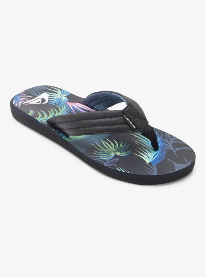Men Quiksilver Sandals Carver Print Sandals Blackblackblue