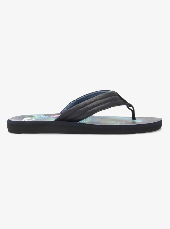 Men Quiksilver Sandals Carver Print Sandals Blackblackblue Men Quiksilver Sandals Carver Print Sandals Blackblackblue