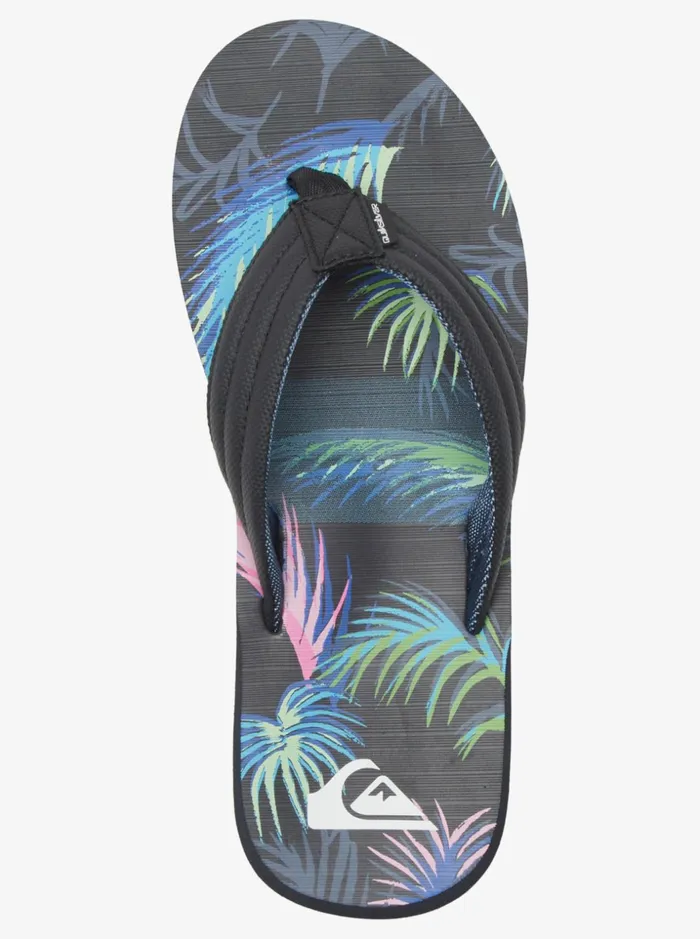 Men Quiksilver Sandals Carver Print Sandals Blackblackblue Men Quiksilver Sandals Carver Print Sandals Blackblackblue