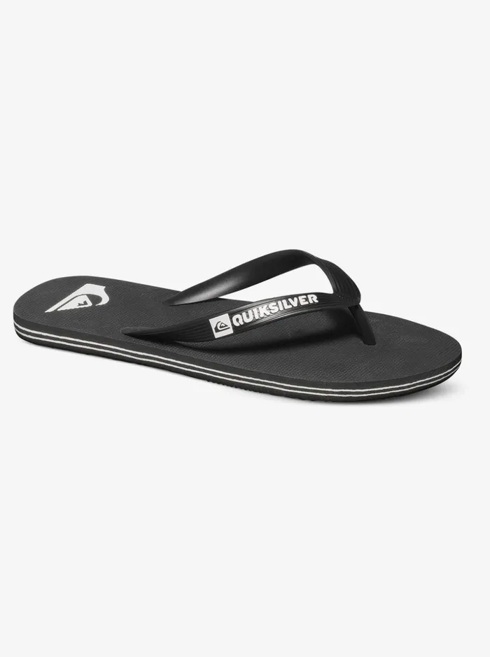 Men Quiksilver Sandals Molokai FlipFlops Blackblackwhite