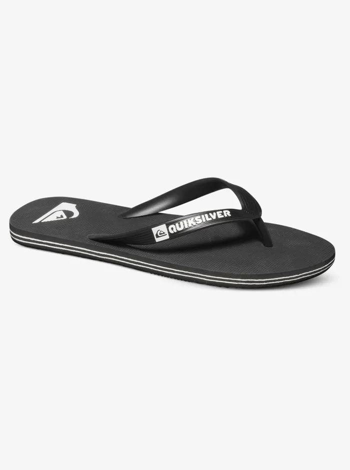 Men Quiksilver Sandals Molokai FlipFlops Blackblackwhite Men Quiksilver Sandals Molokai FlipFlops Blackblackwhite