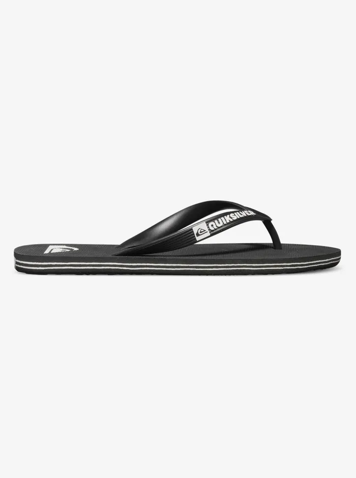 Men Quiksilver Sandals Molokai FlipFlops Blackblackwhite Men Quiksilver Sandals Molokai FlipFlops Blackblackwhite