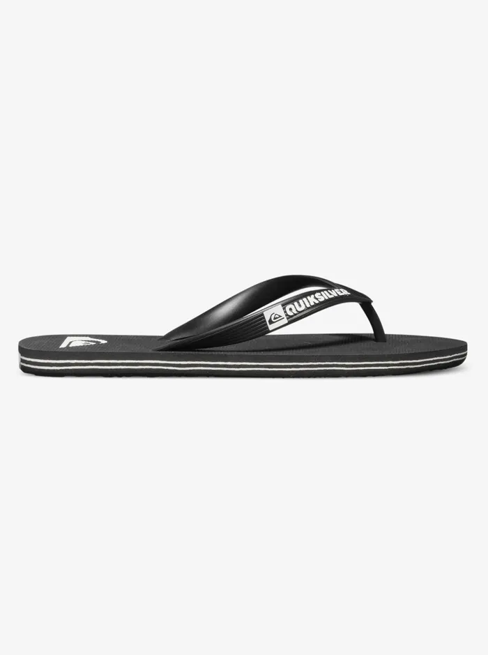 Men Quiksilver Sandals Molokai FlipFlops Blackblackwhite Men Quiksilver Sandals Molokai FlipFlops Blackblackwhite