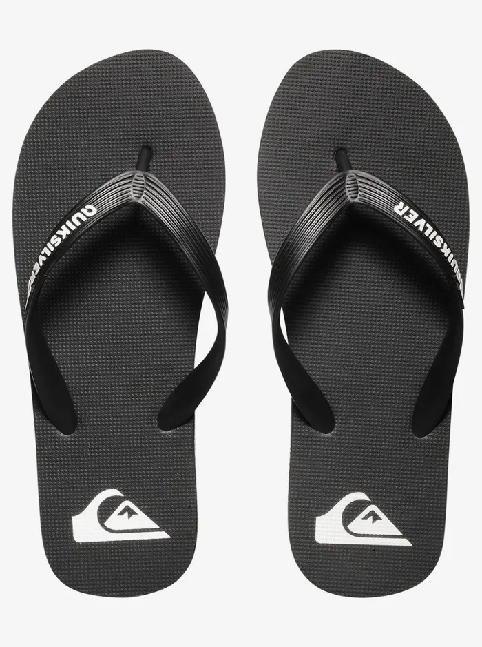 Men Quiksilver Sandals Molokai FlipFlops Blackblackwhite Men Quiksilver Sandals Molokai FlipFlops Blackblackwhite