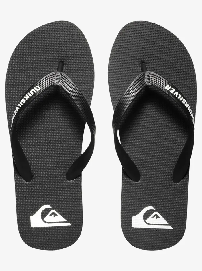 Men Quiksilver Sandals Molokai FlipFlops Blackblackwhite Men Quiksilver Sandals Molokai FlipFlops Blackblackwhite
