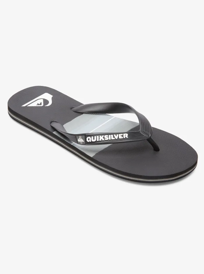Men Quiksilver Sandals Molokai Resin Tint FlipFlops Blackgreyblack