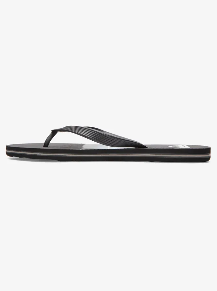 Men Quiksilver Sandals Molokai Resin Tint FlipFlops Blackgreyblack Men Quiksilver Sandals Molokai Resin Tint FlipFlops Blackgreyblack