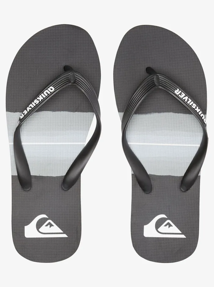 Men Quiksilver Sandals Molokai Resin Tint FlipFlops Blackgreyblack Men Quiksilver Sandals Molokai Resin Tint FlipFlops Blackgreyblack