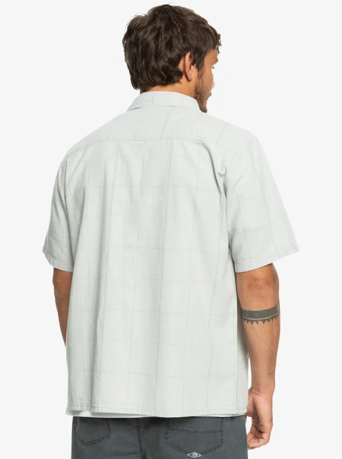 Men Quiksilver Shirts and Polos Authentic Influenced Short Sleeve Shirt Grey Violet Authentic Men Quiksilver Shirts and Polos Authentic Influenced Short Sleeve Shirt Grey Violet Authentic