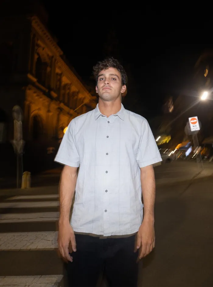 Men Quiksilver Shirts and Polos Authentic Influenced Short Sleeve Shirt Grey Violet Authentic Men Quiksilver Shirts and Polos Authentic Influenced Short Sleeve Shirt Grey Violet Authentic
