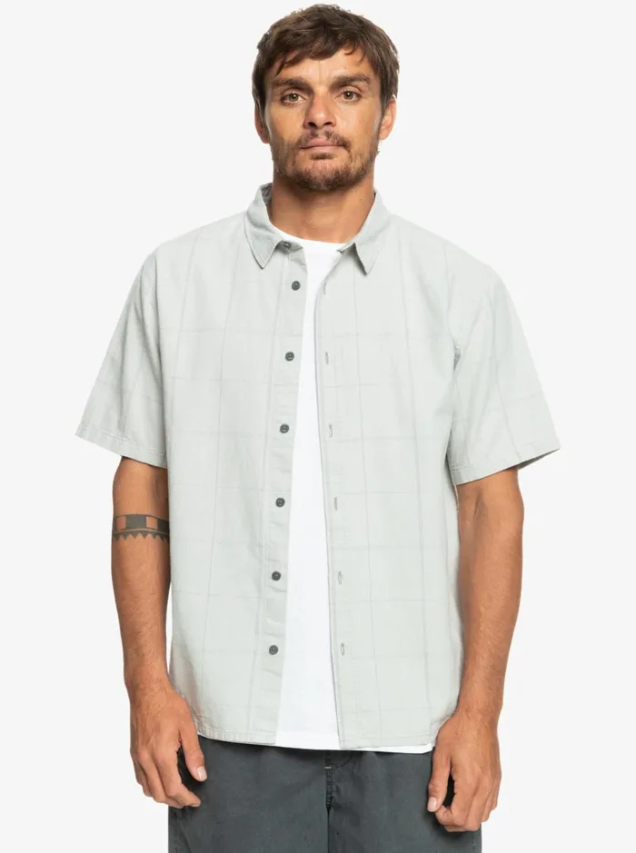 Men Quiksilver Shirts and Polos Authentic Influenced Short Sleeve Shirt Grey Violet Authentic Men Quiksilver Shirts and Polos Authentic Influenced Short Sleeve Shirt Grey Violet Authentic