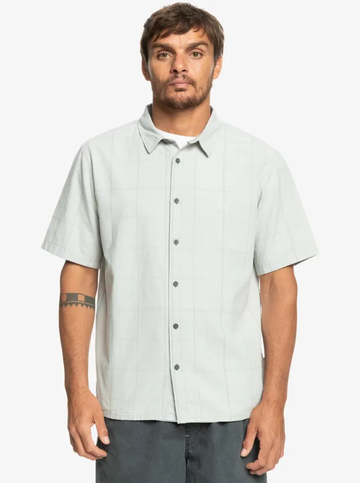 Men Quiksilver Shirts and Polos Authentic Influenced Short Sleeve Shirt Grey Violet Authentic Men Quiksilver Shirts and Polos Authentic Influenced Short Sleeve Shirt Grey Violet Authentic