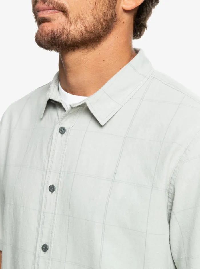 Men Quiksilver Shirts and Polos Authentic Influenced Short Sleeve Shirt Grey Violet Authentic Men Quiksilver Shirts and Polos Authentic Influenced Short Sleeve Shirt Grey Violet Authentic