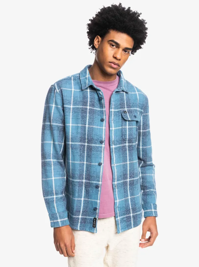 Men Quiksilver Shirts and Polos Carnbee Long Sleeve Flannel Shirt Insignia Blue Carnbee Men Quiksilver Shirts and Polos Carnbee Long Sleeve Flannel Shirt Insignia Blue Carnbee