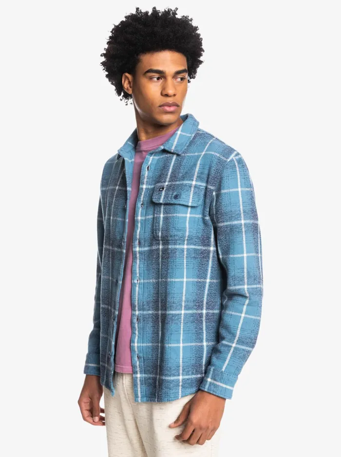 Men Quiksilver Shirts and Polos Carnbee Long Sleeve Flannel Shirt Insignia Blue Carnbee Men Quiksilver Shirts and Polos Carnbee Long Sleeve Flannel Shirt Insignia Blue Carnbee