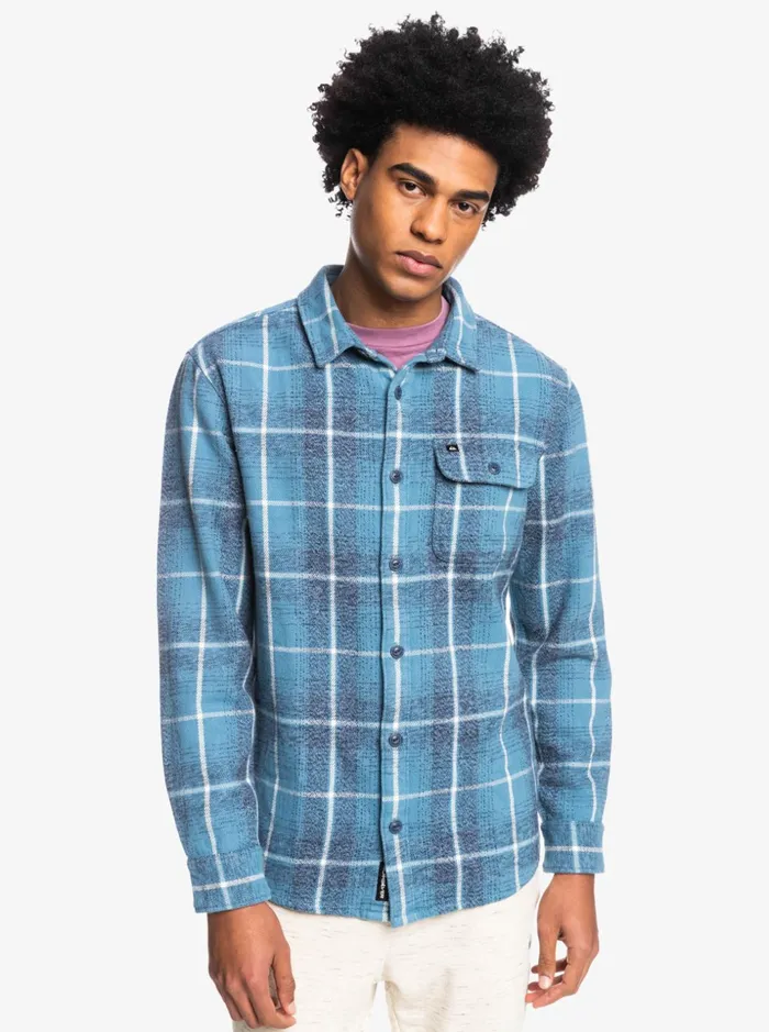 Men Quiksilver Shirts and Polos Carnbee Long Sleeve Flannel Shirt Insignia Blue Carnbee Men Quiksilver Shirts and Polos Carnbee Long Sleeve Flannel Shirt Insignia Blue Carnbee