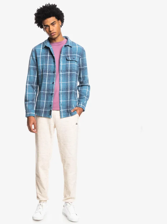 Men Quiksilver Shirts and Polos Carnbee Long Sleeve Flannel Shirt Insignia Blue Carnbee Men Quiksilver Shirts and Polos Carnbee Long Sleeve Flannel Shirt Insignia Blue Carnbee