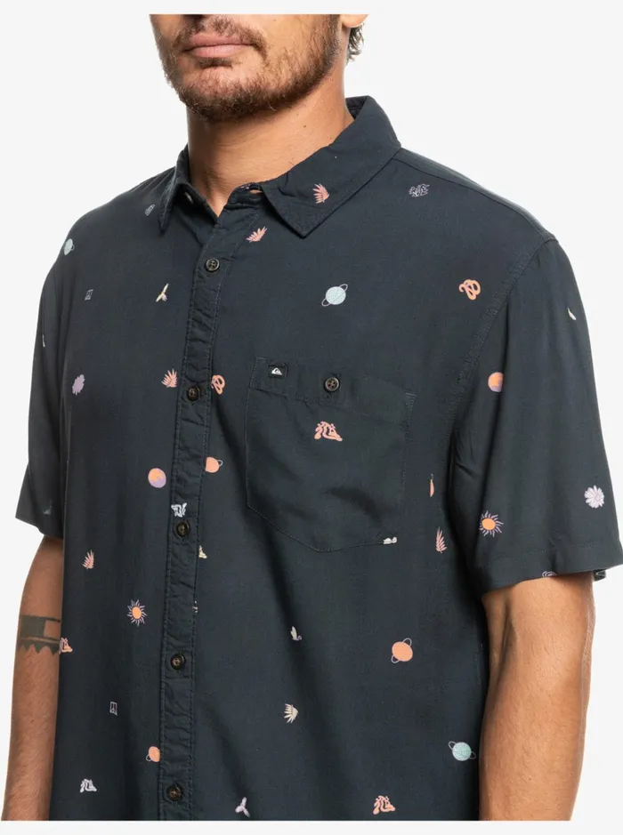 Men Quiksilver Shirts and Polos Minimark Short Sleeve Shirt Tarmac Minimark Men Quiksilver Shirts and Polos Minimark Short Sleeve Shirt Tarmac Minimark