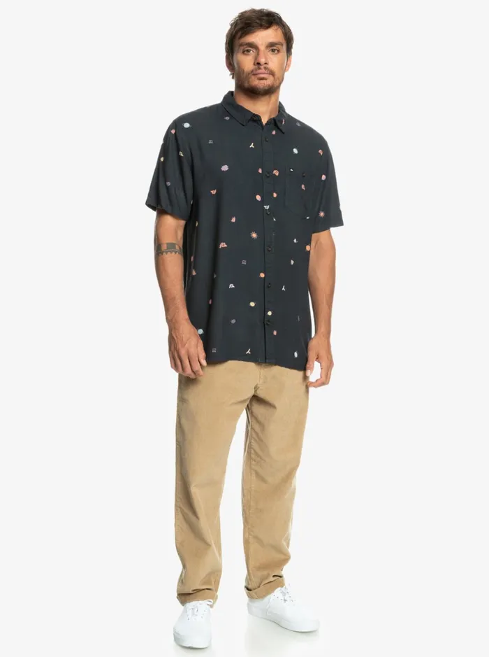 Men Quiksilver Shirts and Polos Minimark Short Sleeve Shirt Tarmac Minimark Men Quiksilver Shirts and Polos Minimark Short Sleeve Shirt Tarmac Minimark