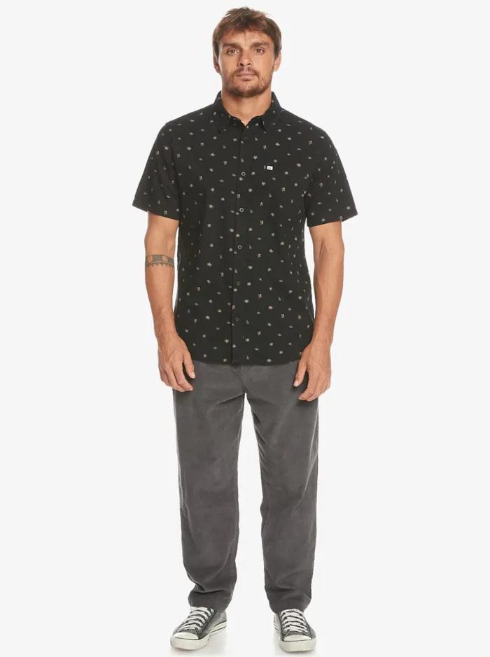 Men Quiksilver Shirts and Polos Minimo Short Sleeve Shirt Black Minimo Men Quiksilver Shirts and Polos Minimo Short Sleeve Shirt Black Minimo