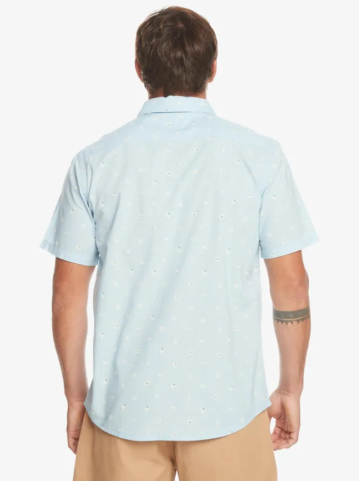 Men Quiksilver Shirts and Polos Minimo Short Sleeve Shirt Clear Sky Minimo Men Quiksilver Shirts and Polos Minimo Short Sleeve Shirt Clear Sky Minimo