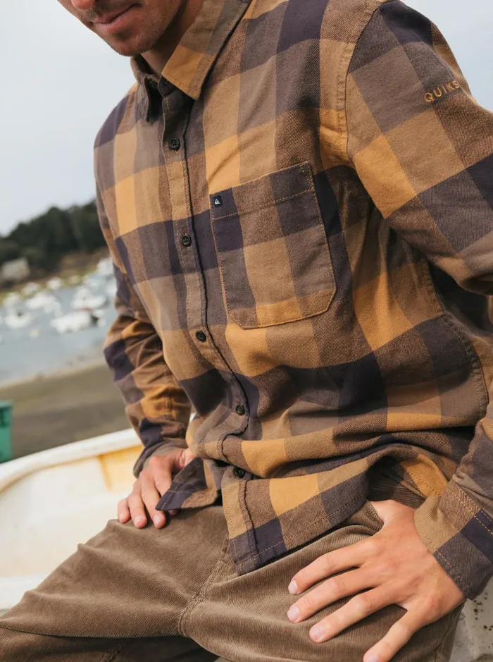 Men Quiksilver Shirts and Polos Motherfly Long Sleeve Flannel Shirt Brown Sugar Motherfly Men Quiksilver Shirts and Polos Motherfly Long Sleeve Flannel Shirt Brown Sugar Motherfly