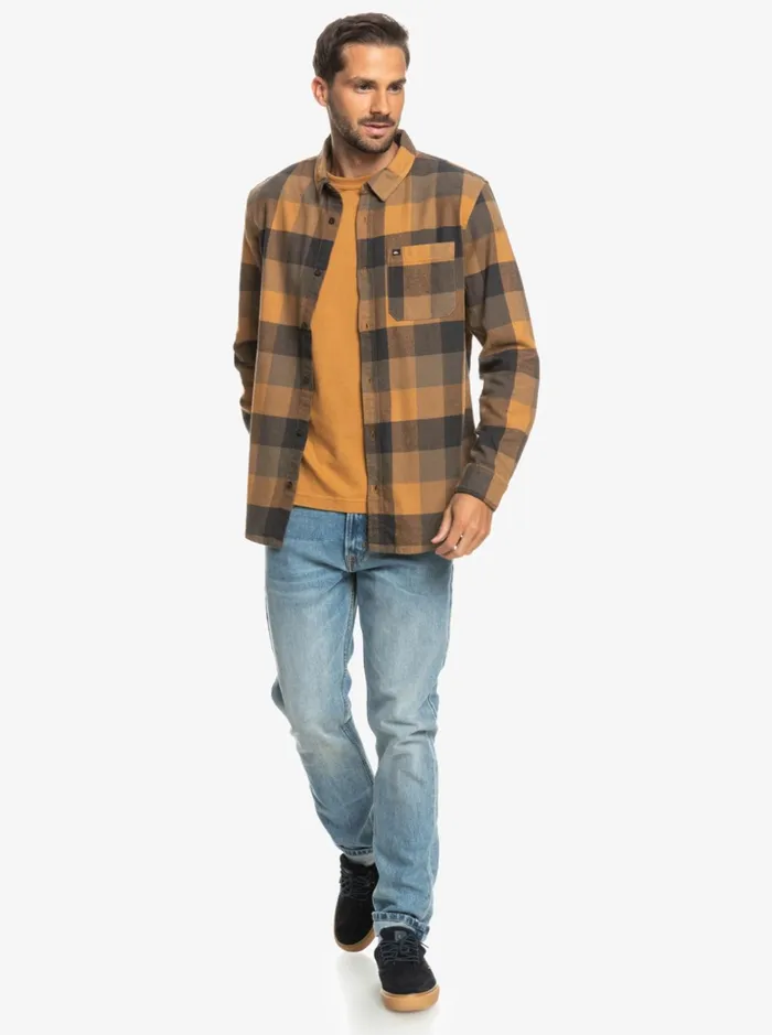 Men Quiksilver Shirts and Polos Motherfly Long Sleeve Flannel Shirt Brown Sugar Motherfly Men Quiksilver Shirts and Polos Motherfly Long Sleeve Flannel Shirt Brown Sugar Motherfly