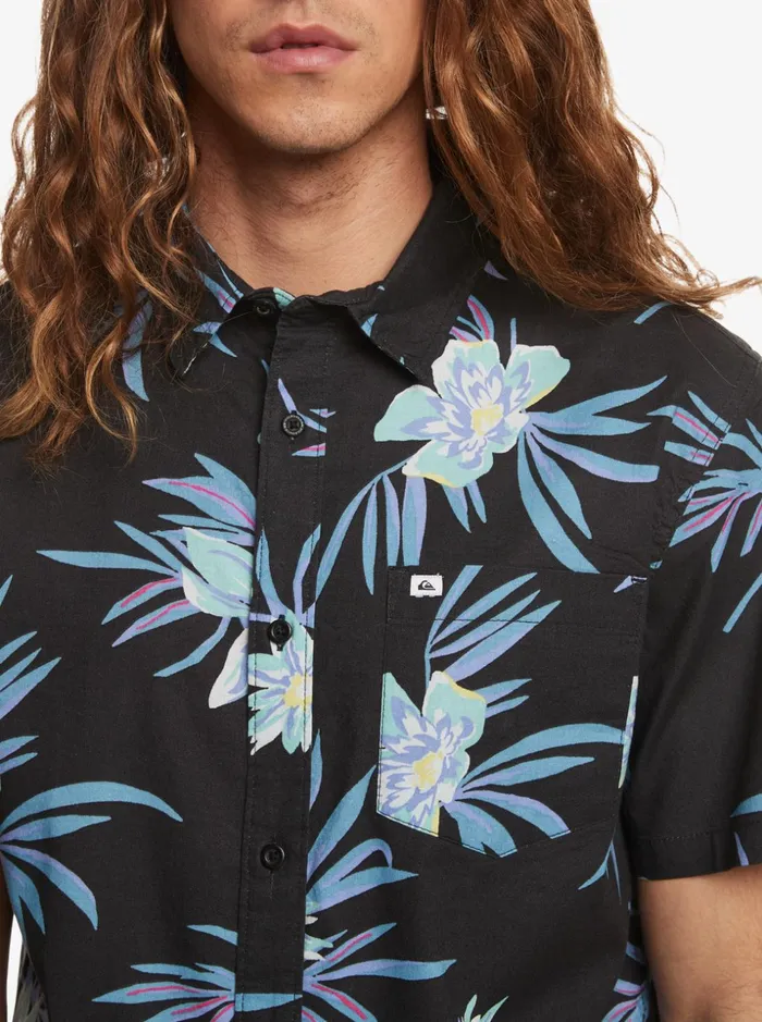 Men Quiksilver Shirts and Polos New Bloom Short Sleeve Shirt Tarmac New Bloom Men Quiksilver Shirts and Polos New Bloom Short Sleeve Shirt Tarmac New Bloom