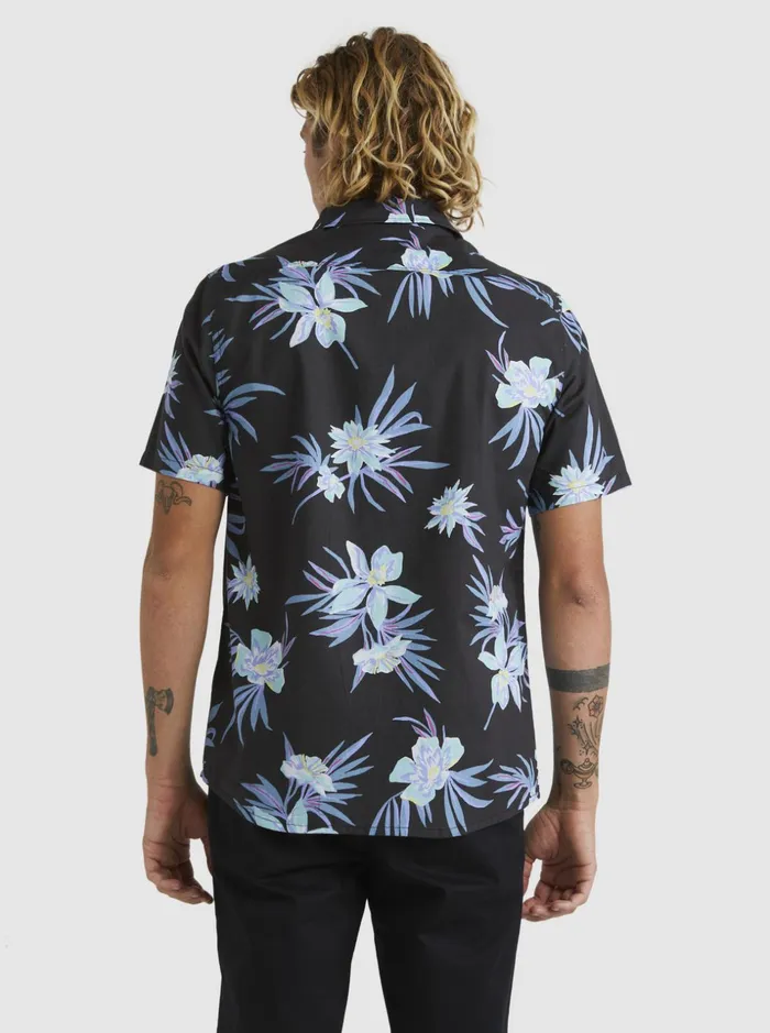 Men Quiksilver Shirts and Polos New Bloom Short Sleeve Shirt Tarmac New Bloom Men Quiksilver Shirts and Polos New Bloom Short Sleeve Shirt Tarmac New Bloom