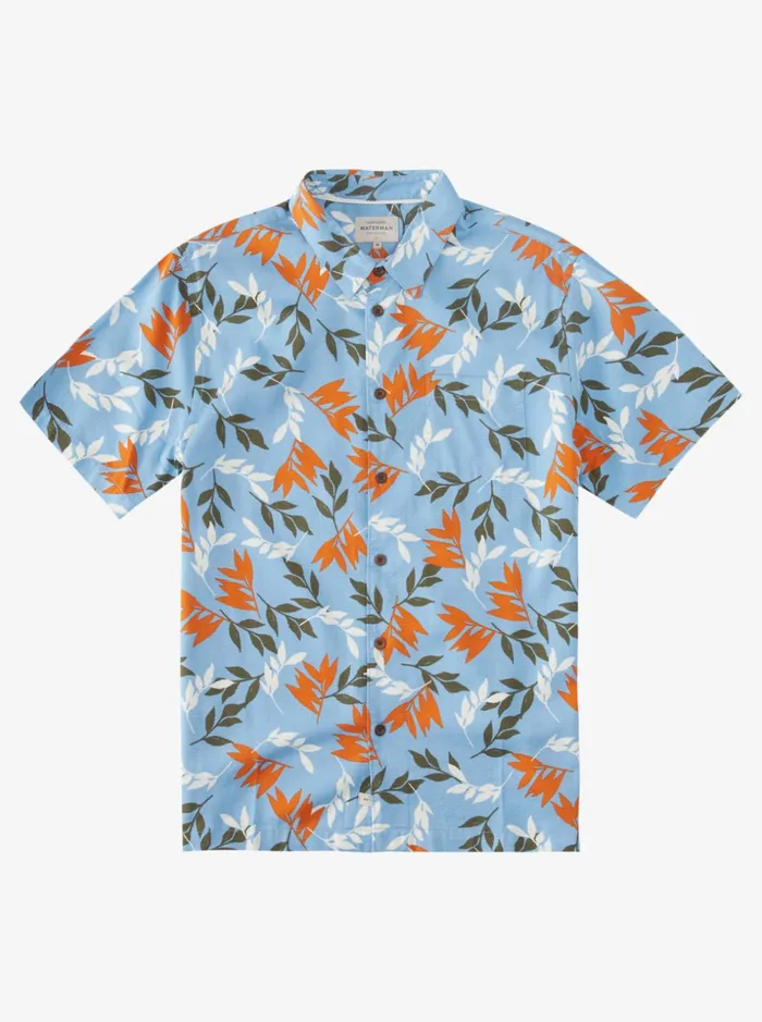 Men Quiksilver Shirts and Polos Waterman Country Sunset Hawaiian Shirt Dusk Blue Country Sunset Men Quiksilver Shirts and Polos Waterman Country Sunset Hawaiian Shirt Dusk Blue Country Sunset