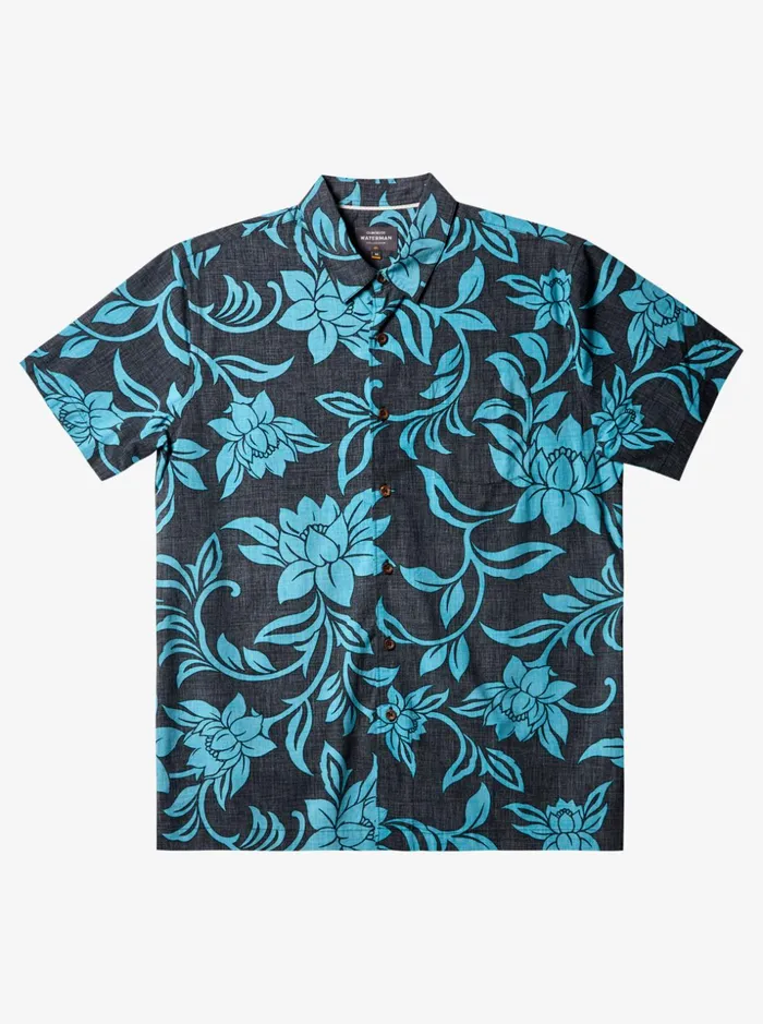 Men Quiksilver Shirts and Polos Waterman Every Weekend Short Sleeve Shirt Black Every Weekend W