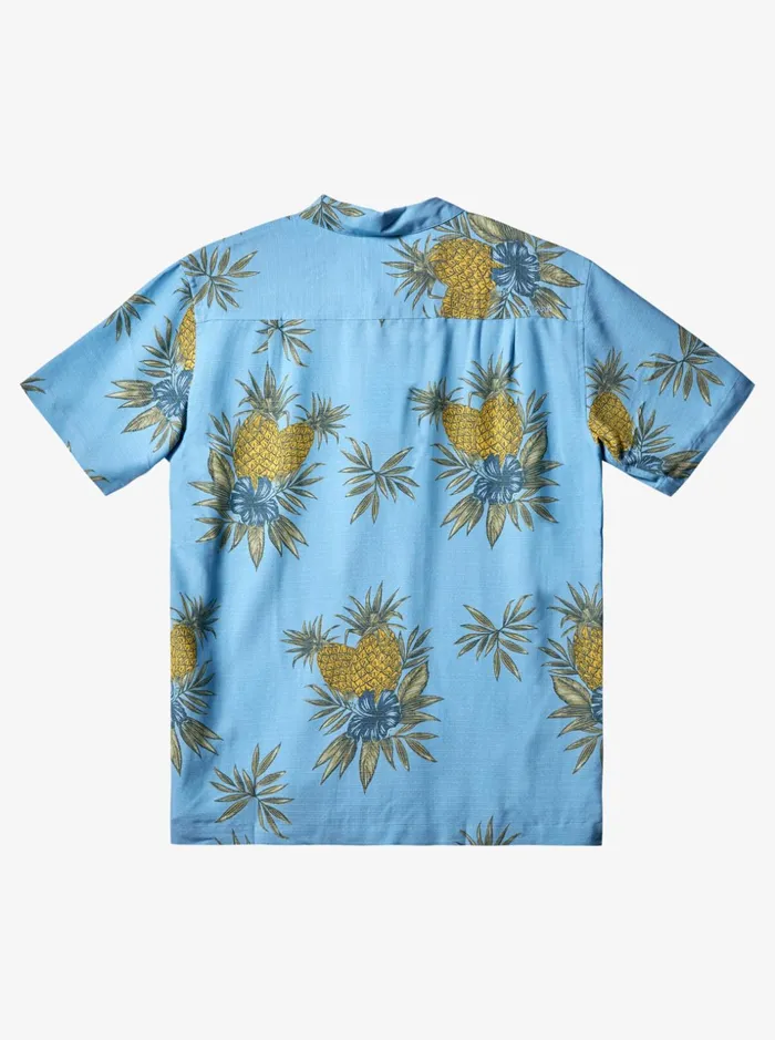 Men Quiksilver Shirts and Polos Waterman Field Work Short Sleeve Shirt Dusk Blue Field Work Men Quiksilver Shirts and Polos Waterman Field Work Short Sleeve Shirt Dusk Blue Field Work