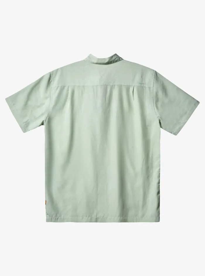Men Quiksilver Shirts and Polos Waterman Kings Cliff Short Sleeve Shirt Subtle Green Kingscliff Men Quiksilver Shirts and Polos Waterman Kings Cliff Short Sleeve Shirt Subtle Green Kingscliff