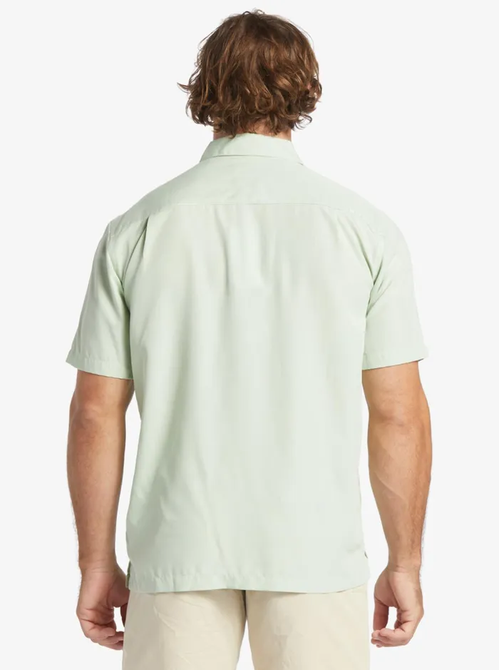 Men Quiksilver Shirts and Polos Waterman Kings Cliff Short Sleeve Shirt Subtle Green Kingscliff Men Quiksilver Shirts and Polos Waterman Kings Cliff Short Sleeve Shirt Subtle Green Kingscliff