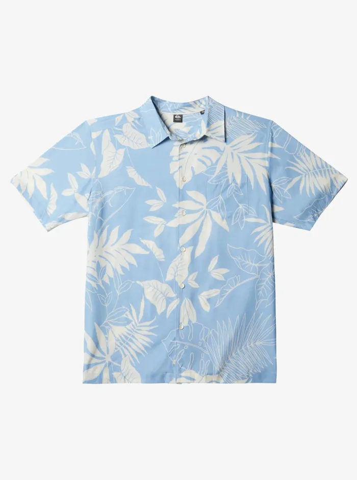 Men Quiksilver Shirts and Polos Waterman Last Island Short Sleeve Shirt Dusk Blue Last Island Men Quiksilver Shirts and Polos Waterman Last Island Short Sleeve Shirt Dusk Blue Last Island