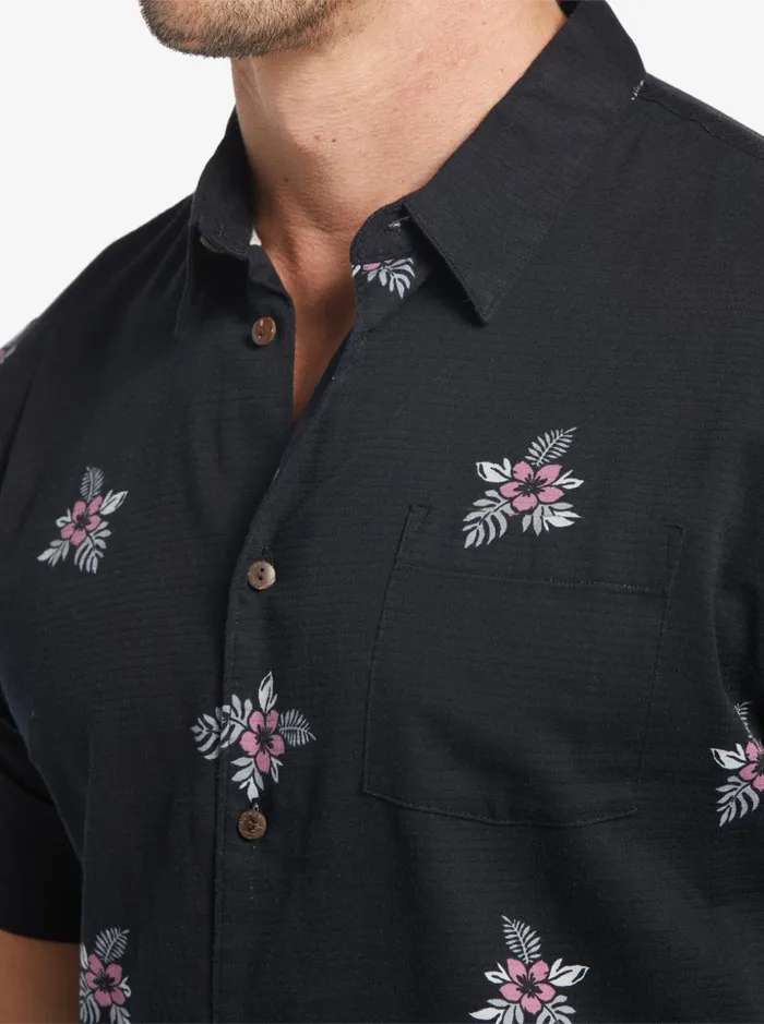 Men Quiksilver Shirts and Polos Waterman Small Pedals Short Sleeve Shirt Black Small Pedals Men Quiksilver Shirts and Polos Waterman Small Pedals Short Sleeve Shirt Black Small Pedals