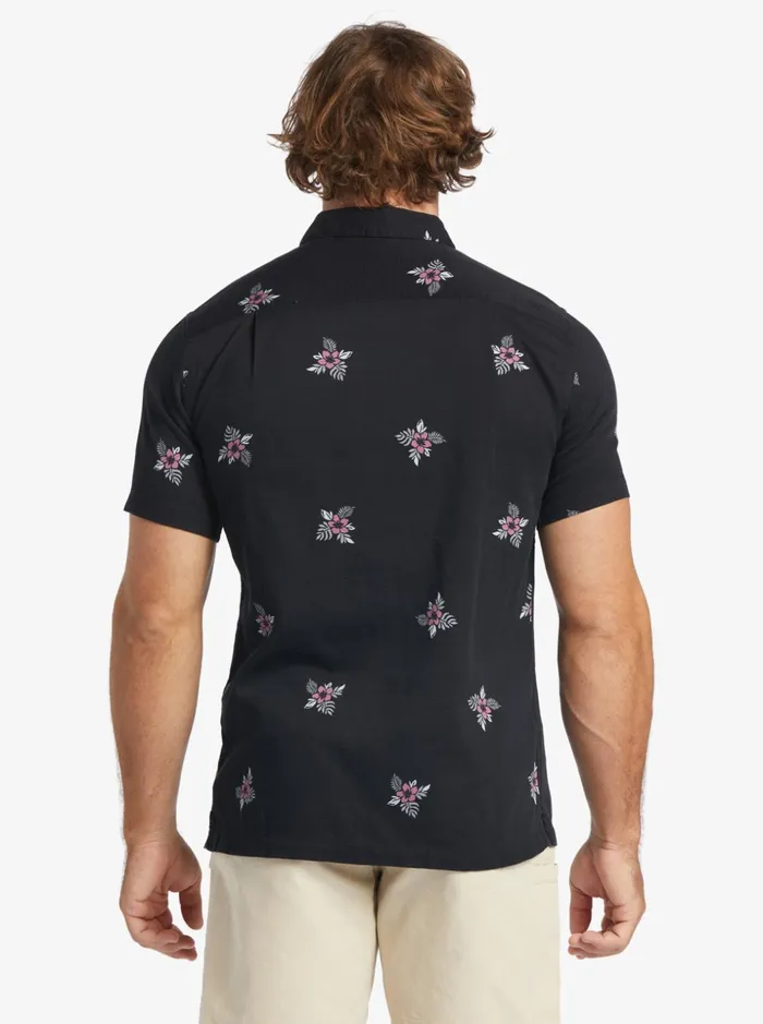 Men Quiksilver Shirts and Polos Waterman Small Pedals Short Sleeve Shirt Black Small Pedals Men Quiksilver Shirts and Polos Waterman Small Pedals Short Sleeve Shirt Black Small Pedals