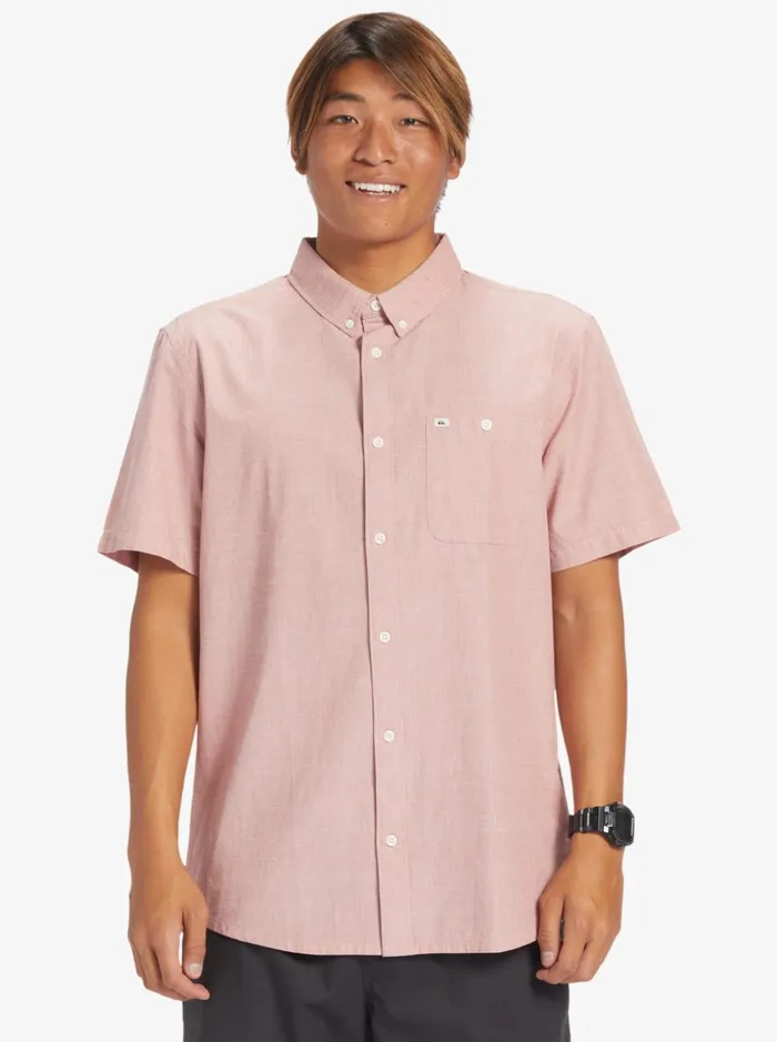 Men Quiksilver Shirts and Polos Winfall Short Sleeve Shirt Red Ochre Men Quiksilver Shirts and Polos Winfall Short Sleeve Shirt Red Ochre