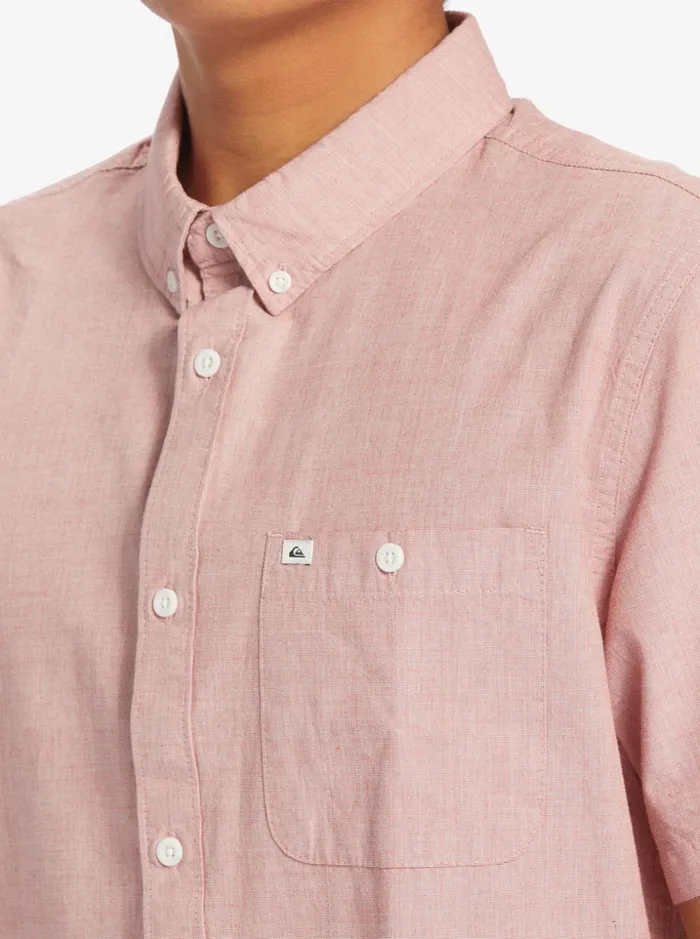 Men Quiksilver Shirts and Polos Winfall Short Sleeve Shirt Red Ochre Men Quiksilver Shirts and Polos Winfall Short Sleeve Shirt Red Ochre