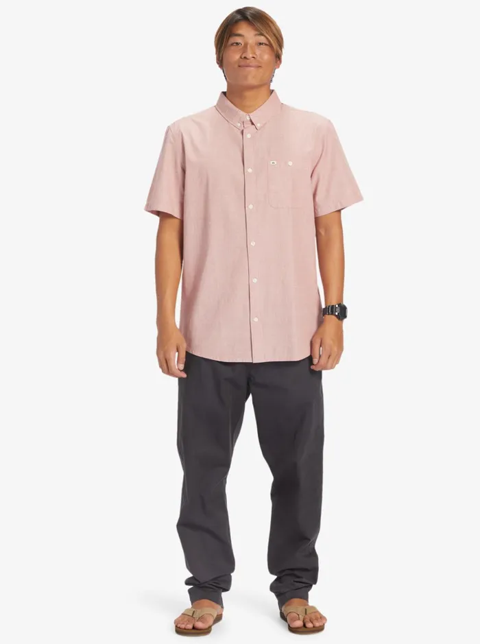 Men Quiksilver Shirts and Polos Winfall Short Sleeve Shirt Red Ochre Men Quiksilver Shirts and Polos Winfall Short Sleeve Shirt Red Ochre