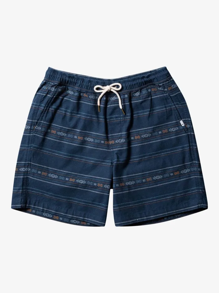 Men Quiksilver Shorts and Amphibians Taxer Jacquard Shorts Midnight Navy Mini Jacquard