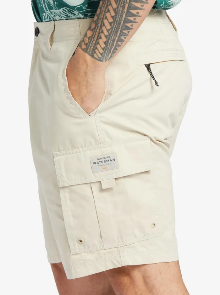 Men Quiksilver Shorts and Amphibians Waterman Maldive Atoll Cargo 20034 Shorts Brown Rice Men Quiksilver Shorts and Amphibians Waterman Maldive Atoll Cargo 20034 Shorts Brown Rice