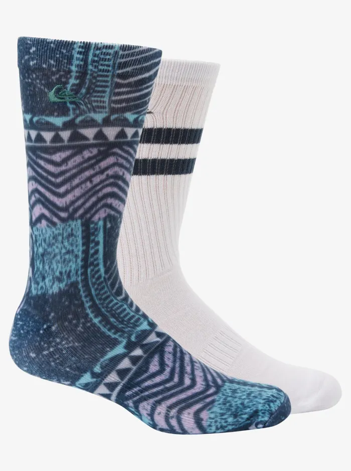 Men Quiksilver Socks and Underwear Blow Out 2 Pack Crew Socks Midnight Navy Blown Out 231